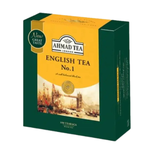 شاي الانجليزي رقم. 1 شاي اسود 100كيس احمد